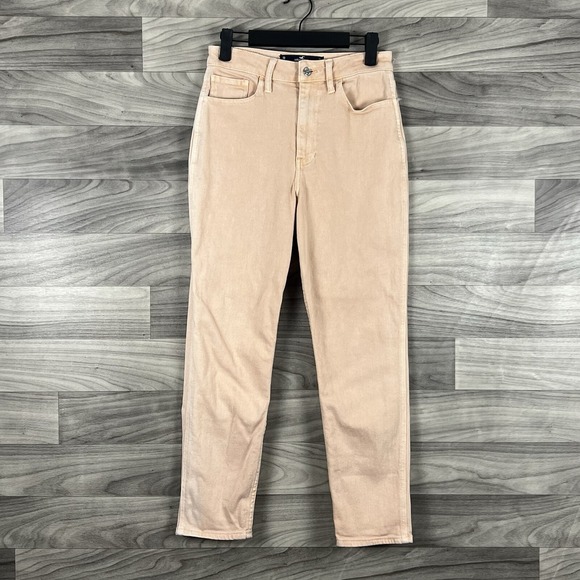 HOLLISTER Jeans Womens 1R Pink High Rise Skinny Denim Gypsy Hippie Boho Spring - Picture 3 of 13